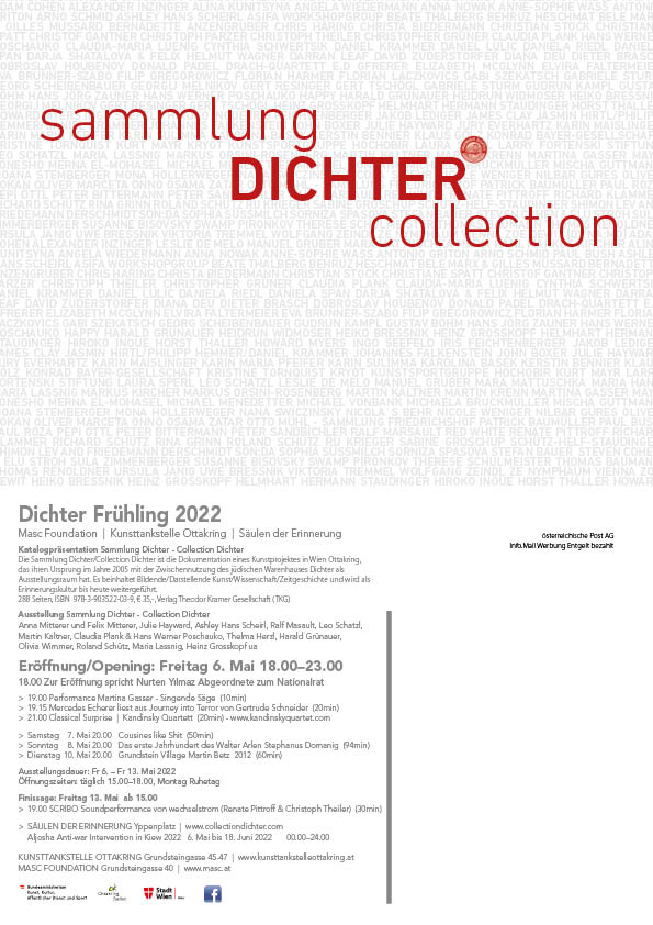 Dichter Frhling 2022; Katalogprsentation: Singende Sge; Martina Gasser; Kiunsttankstelle Ottakring