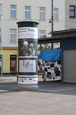 Foto: Martina Gasser; Sujet Sulen der Erinnerung; Yppenplatz