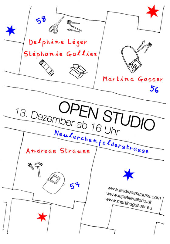Delphine Lger, Stphanie Galliez, Andreas Strauss, Martina Gasser; Open Studio Day; 13.12.24