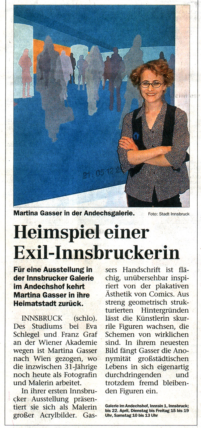 Martina Gasser; Galerie im Andechshof 2006