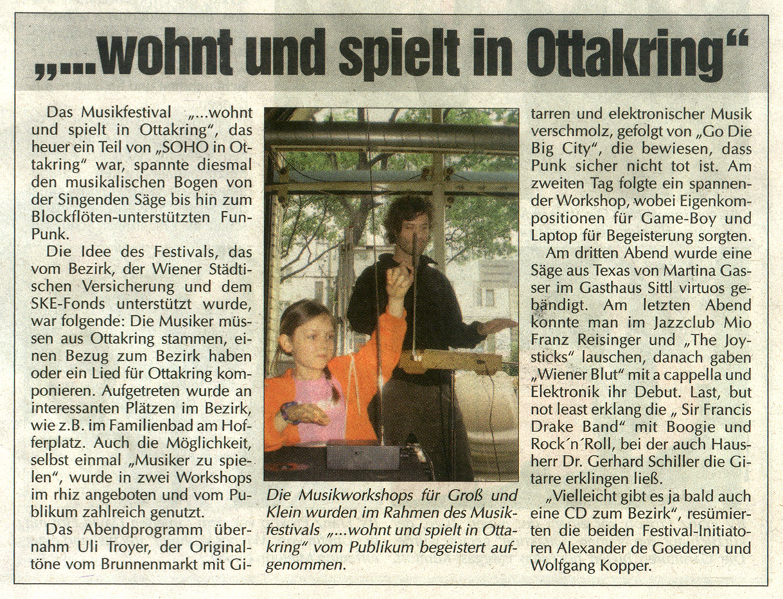 Martina Gasser; Wohnt und spielt in Ottakring