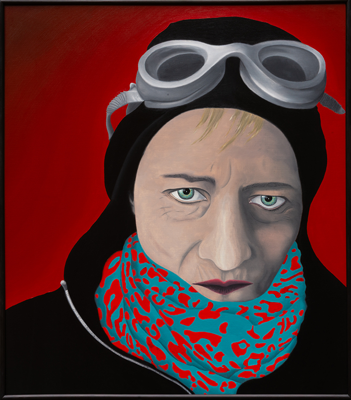 Martina Gasser; Malerei; l auf Holz; Painting; Autopilotin