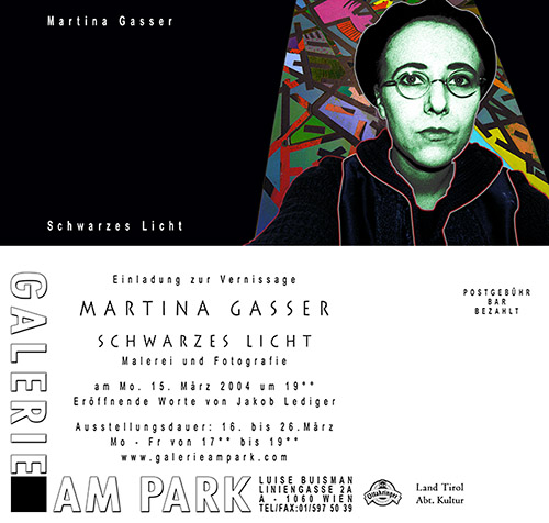 Foto: Martina Gasser; Galerie am Park; Schwarzes Licht