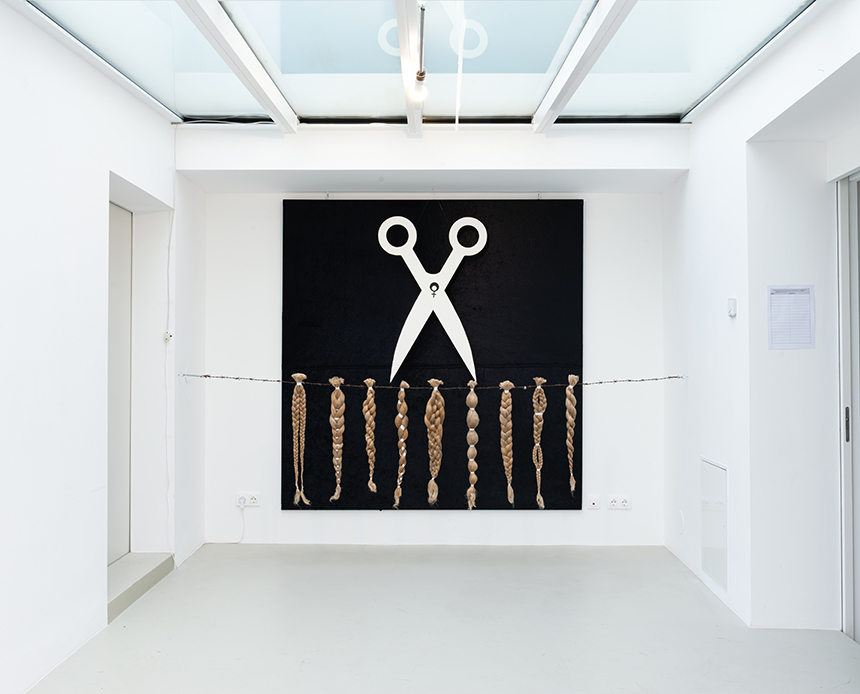 Open Studio Neulerchenfelderstrae, Das politische Haar, Martina Gasser, Kunst, Installation